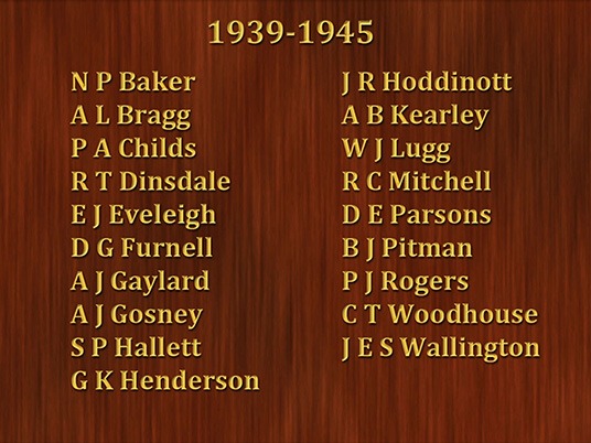 1939-1945 Roll of Honour